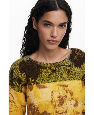 Women's Floral Jacquard Sweater