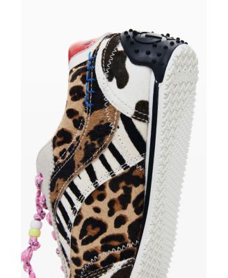 Women's Patchwork animal print sneakers