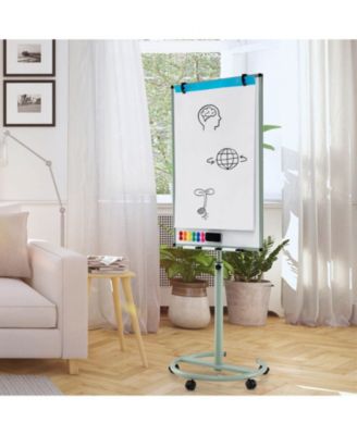 Mobile Whiteboard 40" x 26" Height Adjustable Magnetic Dry Erase Board with Stand