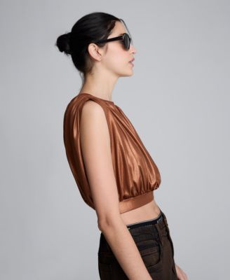 Women's Ruched Crop Tank Top