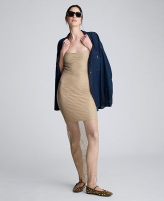 Women's Crystal Netting Sleeveless Maxi Dress