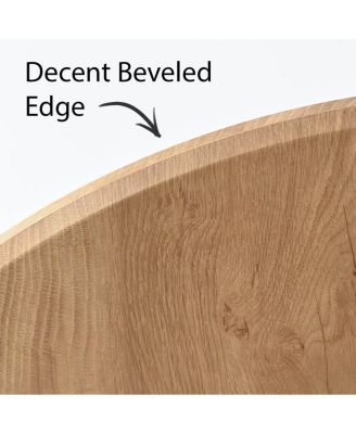 5-Piece 39.5" Round Dining Set with Wood-Look Pedestal Table and 4 Faux Rattan Dining Chairs with Upholstered Seats and Metal Legs-Maison Boucle