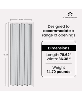 Plaza Pecan Vinyl Accordion Door with Hardware