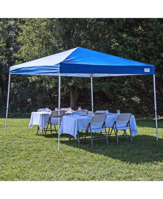 V Series 2 10' x 10' Entry Level Angled Leg Instant Canopy, Blue