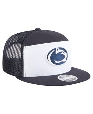 Men's Navy/White Penn State Nittany Lions Outdoor Wide Panel 9FIFTY Snapback Trucker Hat