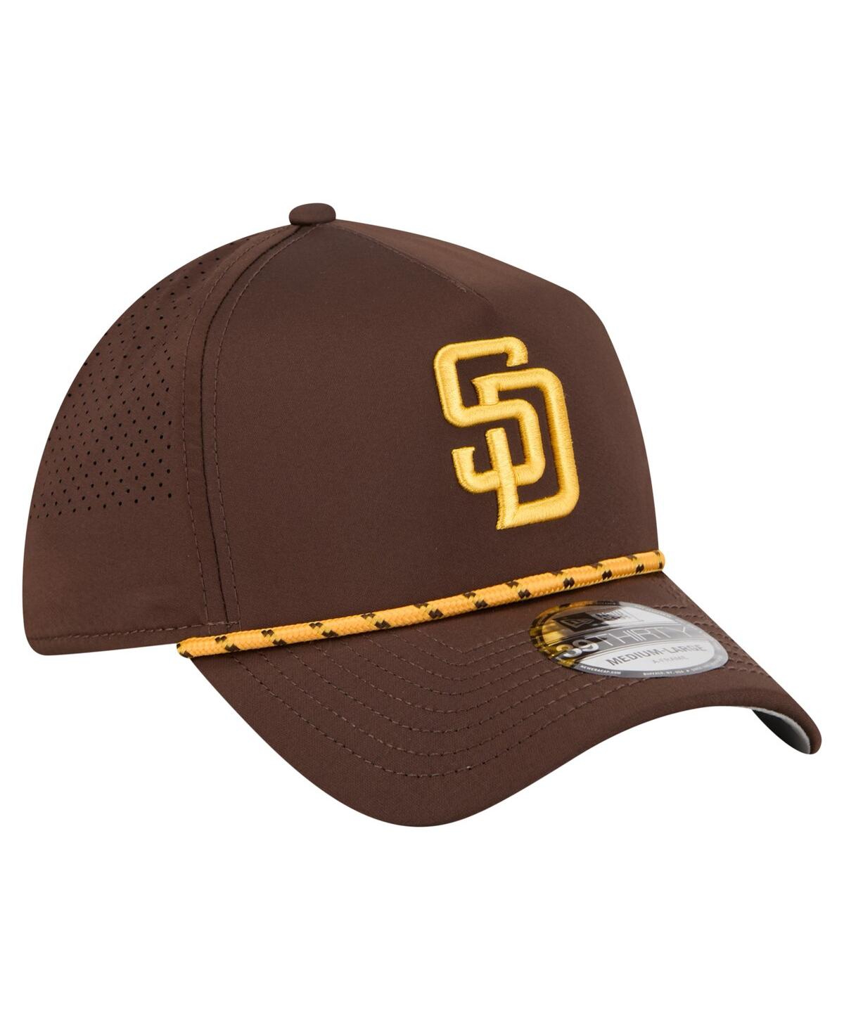 New Era Men's Brown San Diego Padres 39thirty A-frame Perforated Flex Hat In Brown
