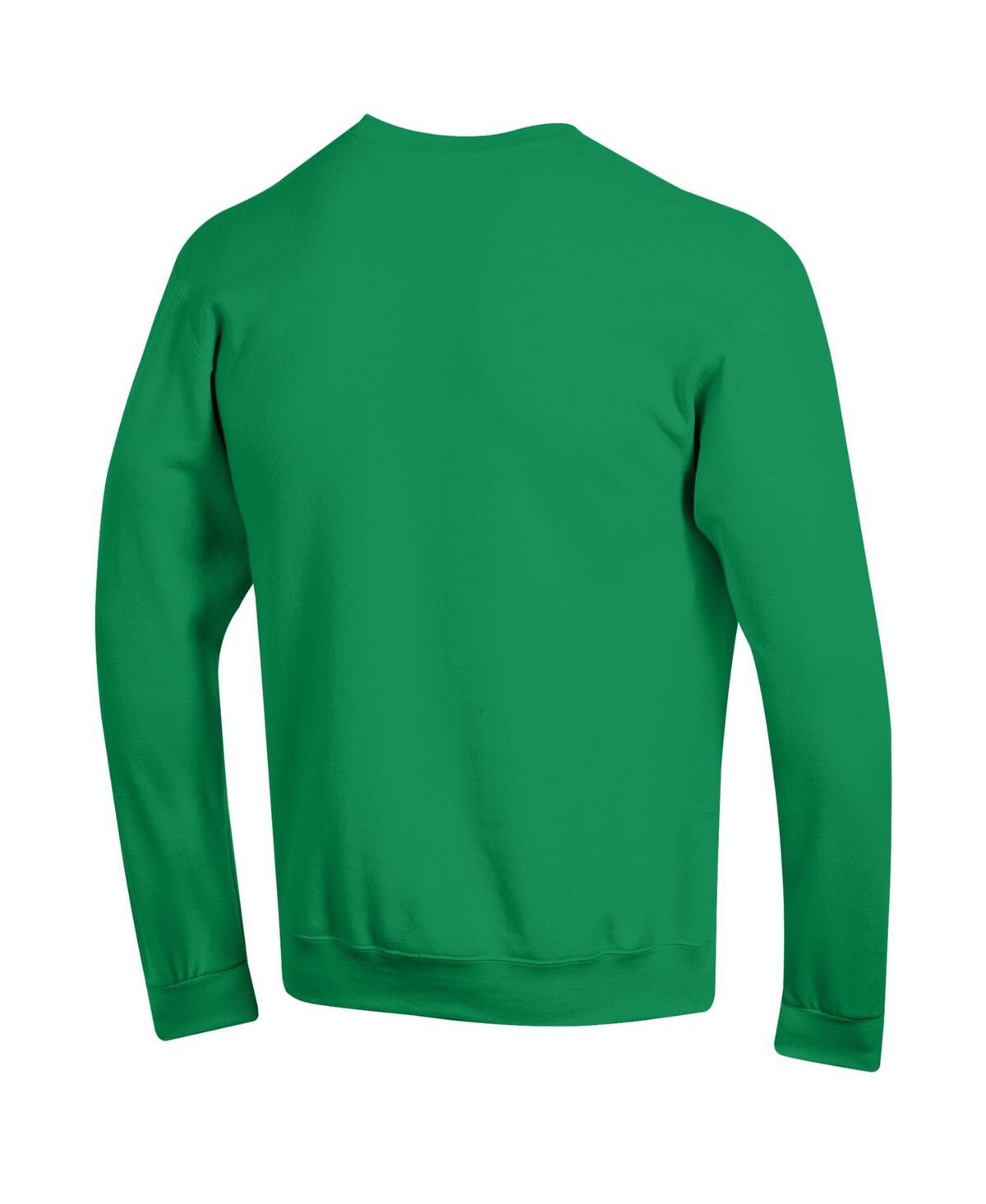 Champion Men's Green Notre Dame Fighting Irish Basic Arch Fleece Pullover Sweatshirt In Green