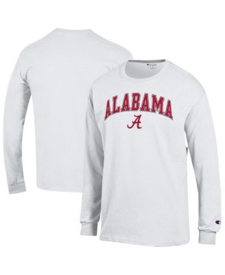 Champion - Men's&nbsp;White Alabama Crimson Tide Arch Over Logo Long Sleeve T-Shirt