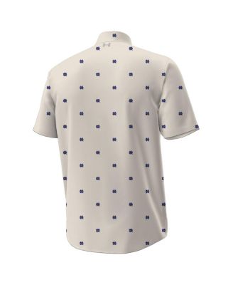 Men's&nbsp;Tan Notre Dame Fighting Irish Gameday ArmourFuse Camp Button-Up Shirt