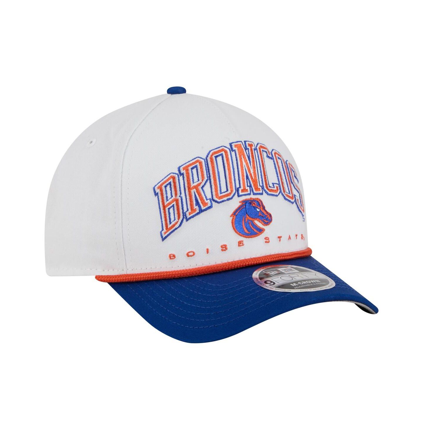 Мужская кепка New Era White/Royal Boise State Broncos Arch Two-Tone Rope 9FORTY A-Frame M-Crown Adjustable Hat — фото 4