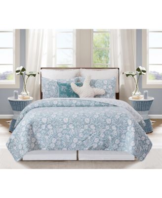 Seafoam Reef Reversible Quilt Set, 2-Pc., Twin