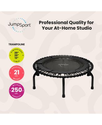 250 Workout Rebounder for Adults, 39" Mini Fitness Trampoline, Black