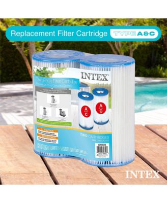 Easy Set Type A or C Filter Replacement Cartridges Pack for Pool, 2 Pack