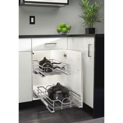 Pullout Cabinet Basket w/ Soft-close, 14.5'' x 21.74'', 5730-15CR