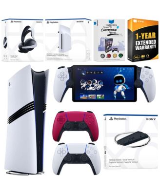 PS5 Pro Digital Bundle: Disc Drive, Stand, Extra Controller, Pulse Elite Headset, Portal, Skins Voucher.