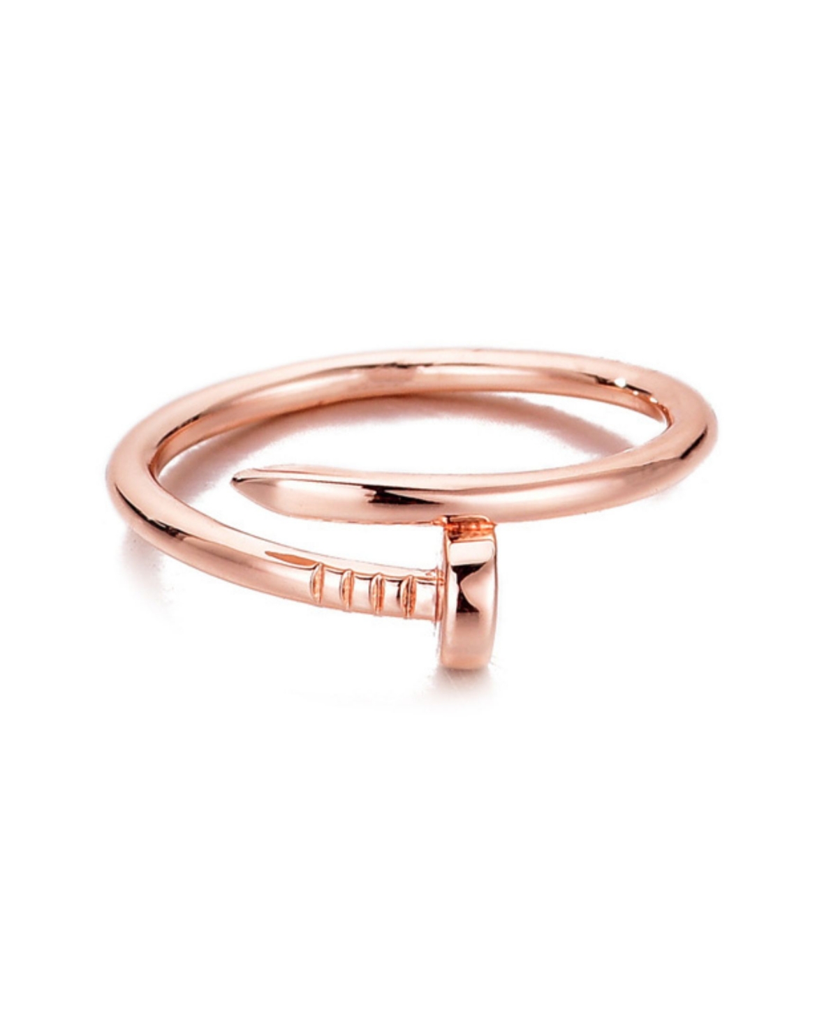 Adornia Silver Nail Ring In Pink