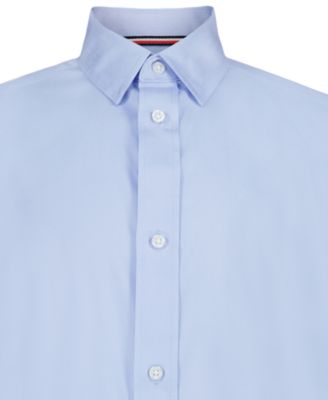 Big Boys' Long Sleeve Stretch Solid Twill Shirt