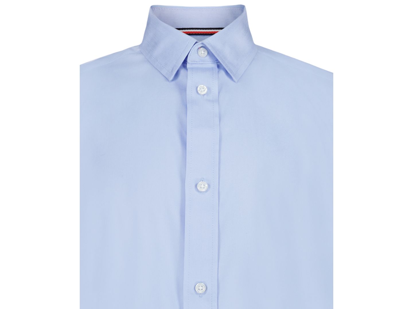 Детская рубашка Tommy Hilfiger Stretch Twill с длинным рукавом для мальчиков, цвет: Синий — фото 6