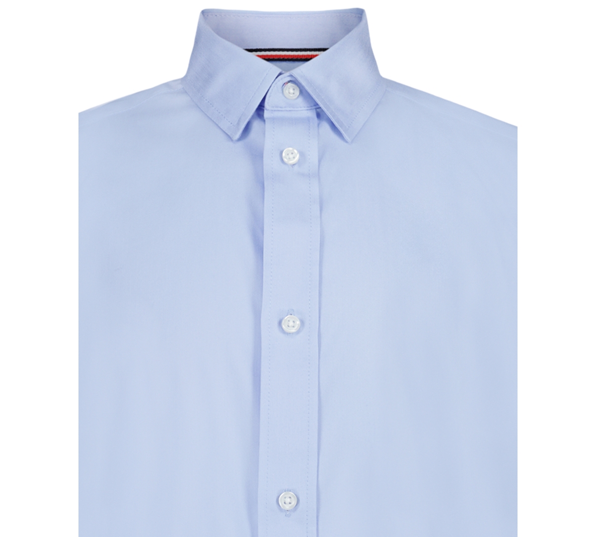Tommy Hilfiger Big Boys Long Sleeve Stretch Solid Twill Shirt In Blue