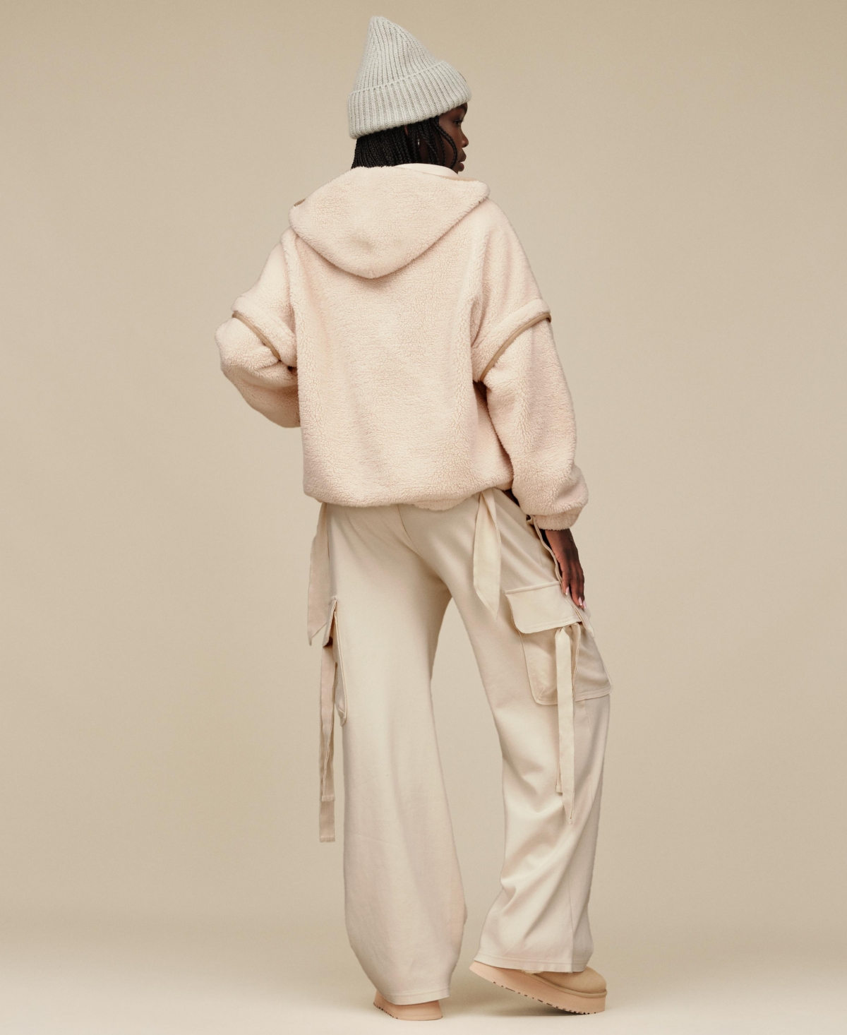 Ugg Mariella Fluff Zip Hoodie In Neutral