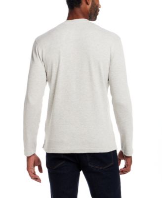 Men's Long Sleeve Waffle Henley Neck T-Shirt