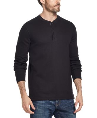 Men's Long Sleeved Waffle Henley T-shirt