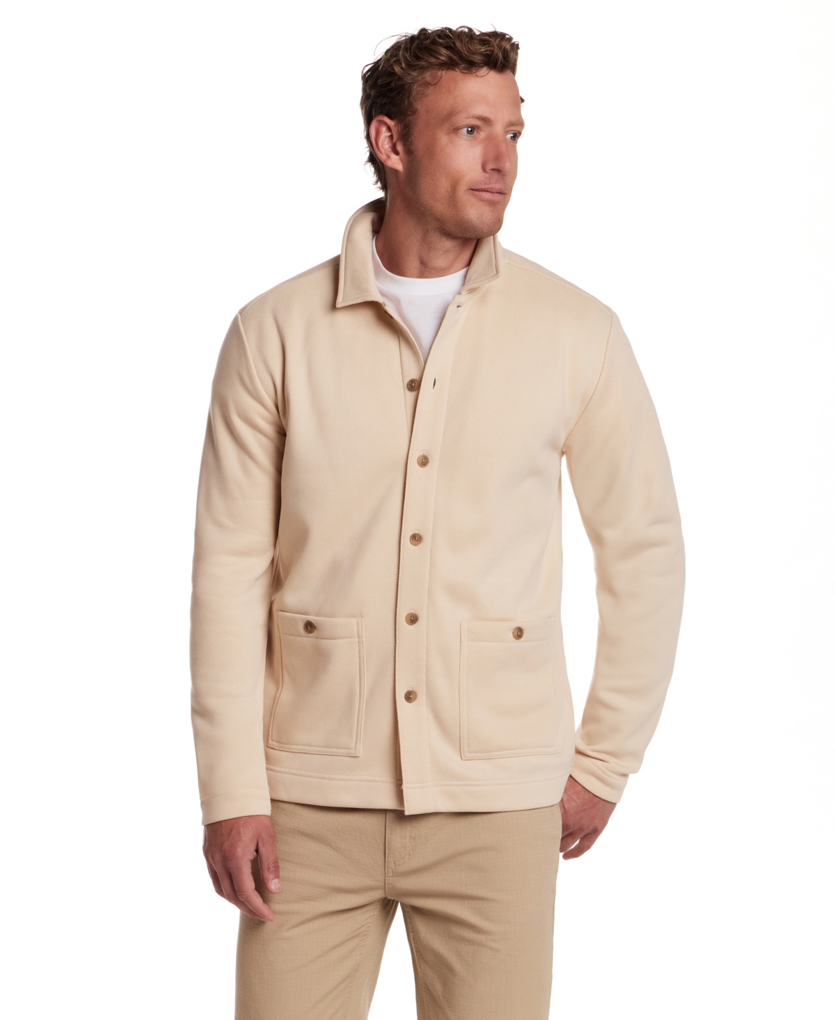Weatherproof Vintage Men's Pebble Fleece Overshirt Jacket