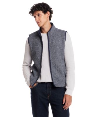 Men's Unlined Zip Front Knit Vest