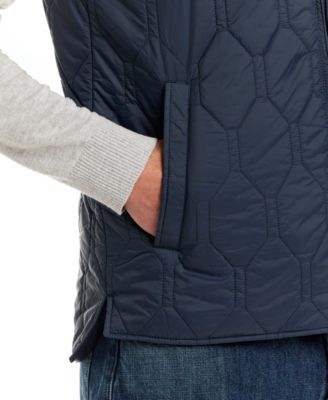 Men's Hexagon Zip Front Quilted Vest