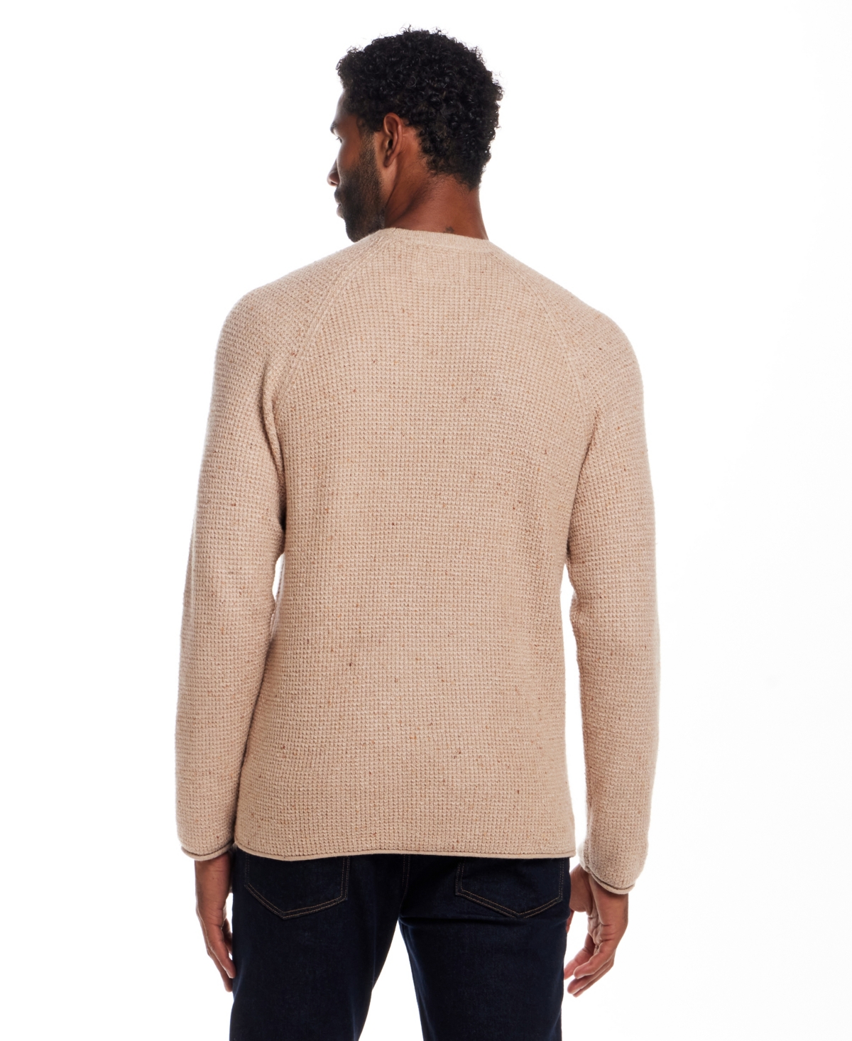 Weatherproof Vintage Men's Waffle Donegal Crewneck Sweater