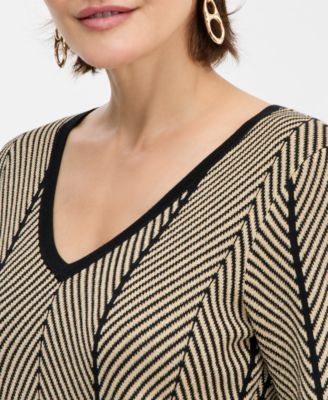 Petite Herringbone Stitch Tank Sweater, Macy's Exclusive