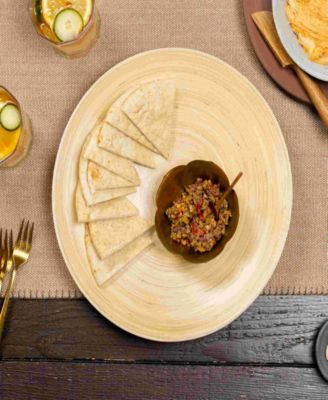 Lexa Collection 12" Bamboo Footed Plate