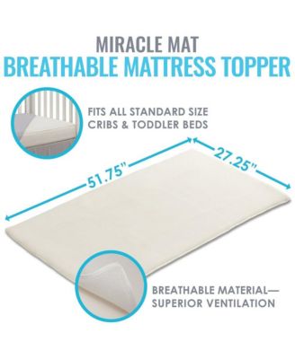 Breathable Miracle Mat Crib Mattress Topper with Superior Ventilation