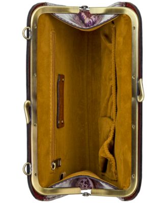 Evangeline Small Leather Kisslock Frame Crossbody Bag