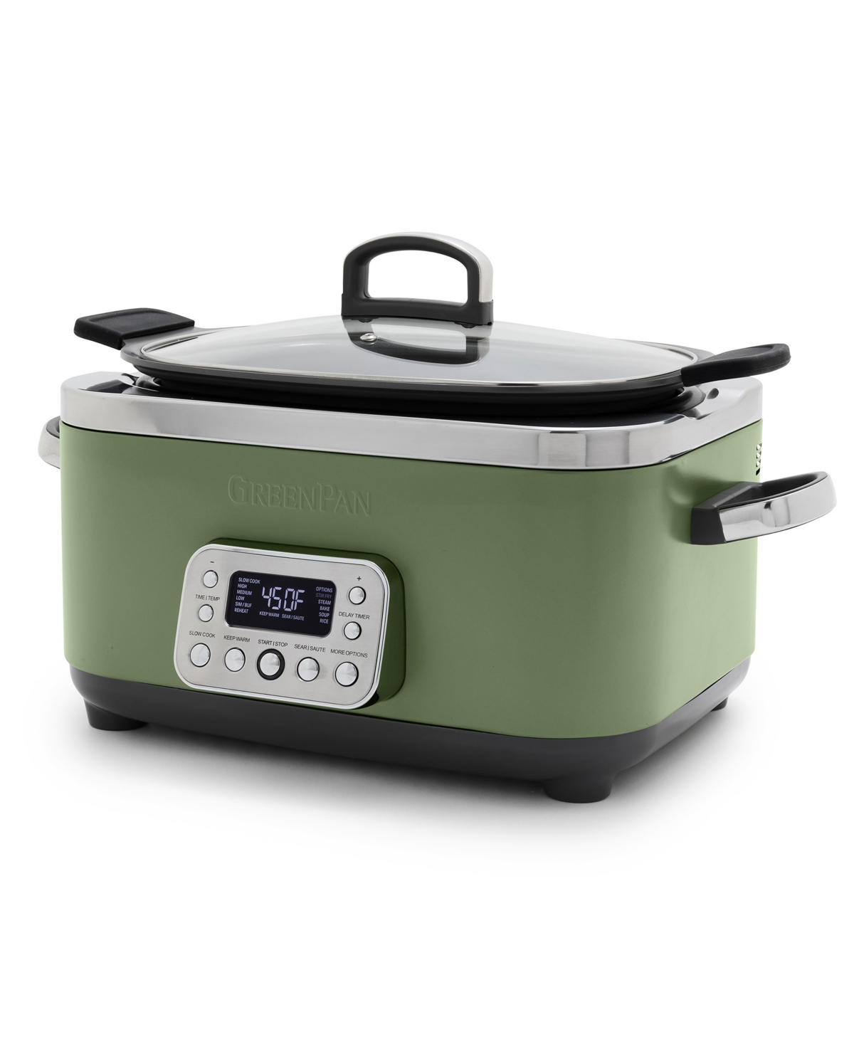 Greenpan Elite 6 Quart Ceramic Nonstick Slow Cooker In Green