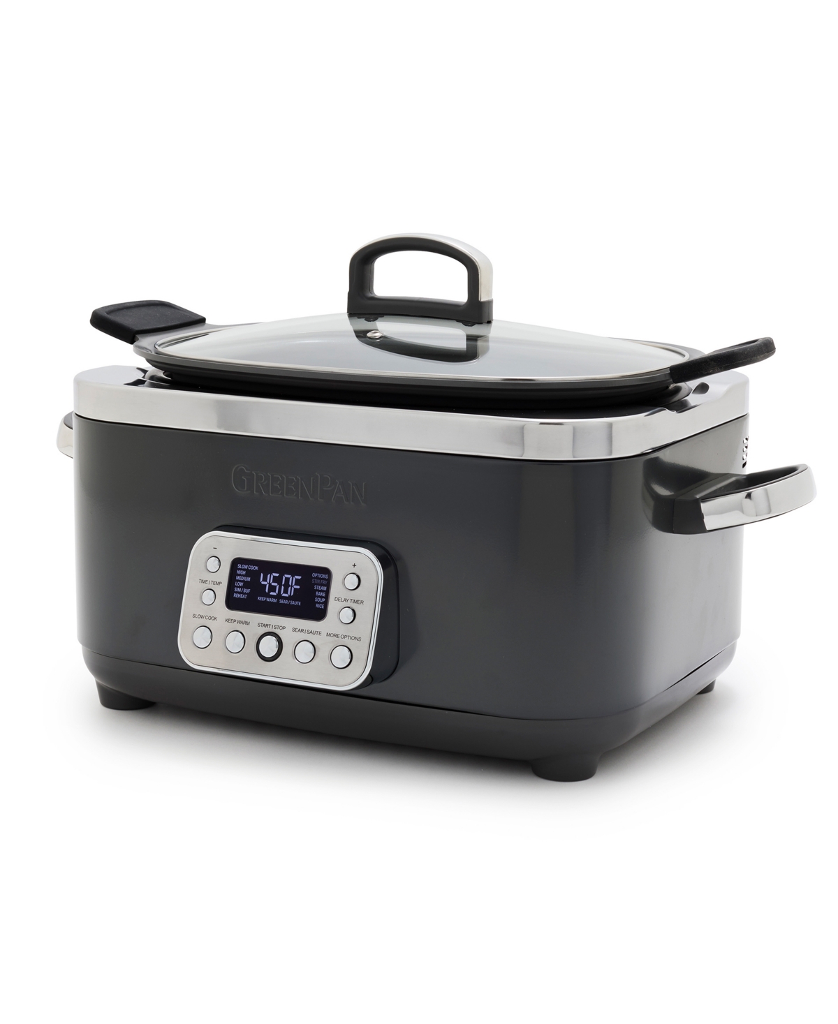 Greenpan Elite 6 Quart Ceramic Nonstick Slow Cooker In Black