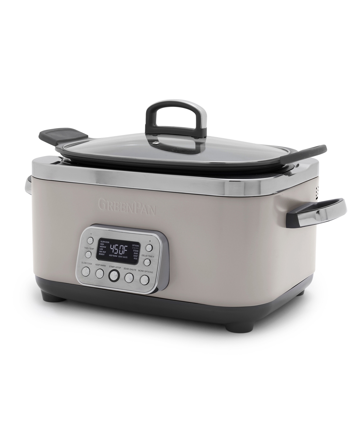 Greenpan Elite 6 Quart Ceramic Nonstick Slow Cooker In Gray