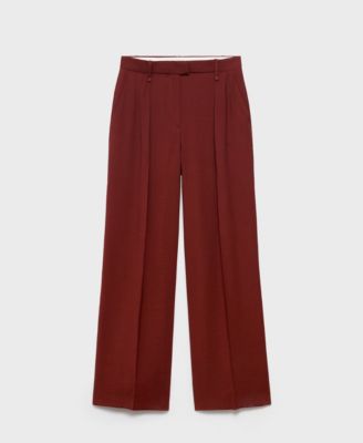 Women's Straight-Fit Pleated Pants