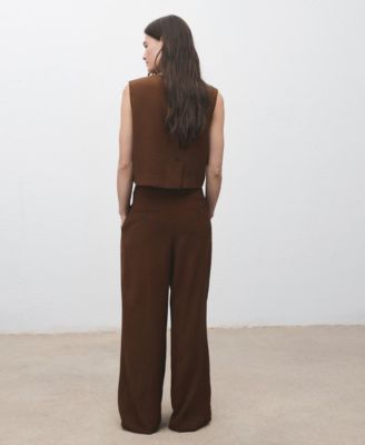 Women's Straight-Fit Pleated Pants