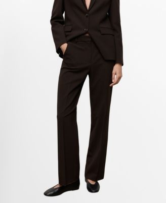 MANGO - Women's Straight-Fit Suit Pants