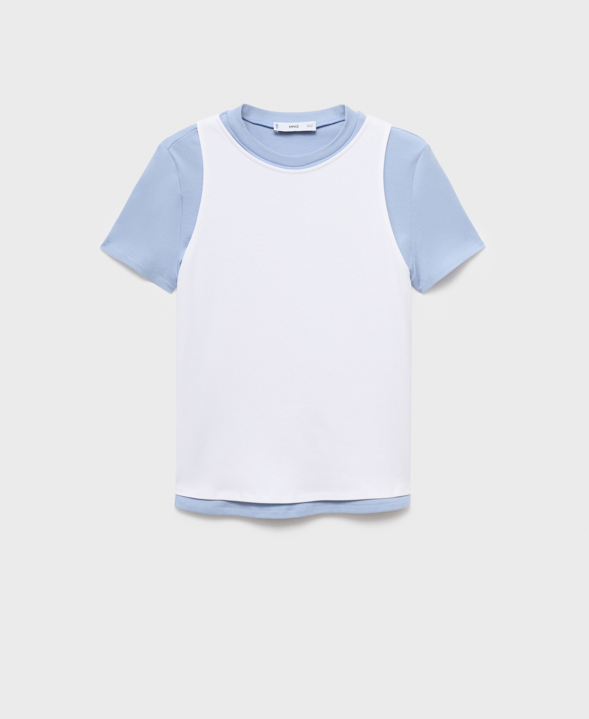 Mango Women's Double Cotton T-shirt In Blue