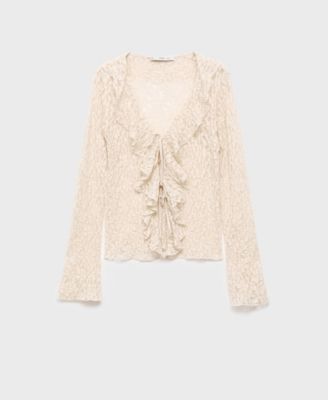 Women's Ruffled Lace Blouse