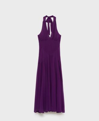 Women's Halter Neck Pleated Dress
