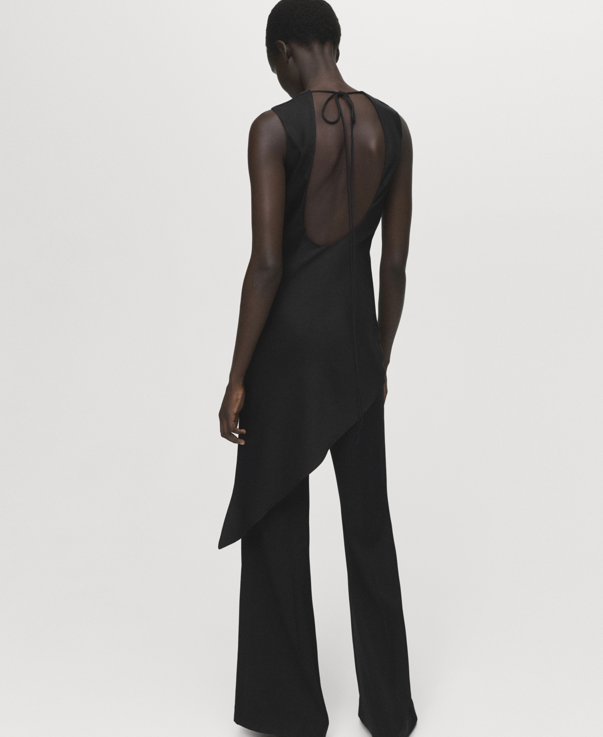 Mango Women's Asymmetrical Satin Top