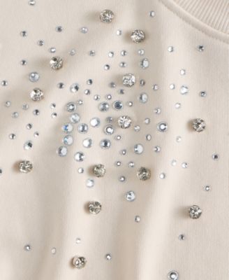 Women's Embellished French Terry Sweatshirt, Macy's Exclusive