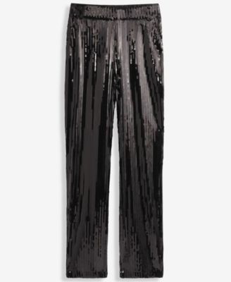 Women's Sequin Straight-Leg Pants, Macy's Exclusive
