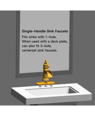 Waterfall Single Hole Single-Handle Low-Arc Bathroom Faucet With Pop-up Drain Assembly