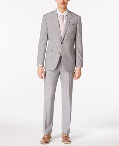 Bar III Men's Light Gray Slim Fit Suit Separates, Only at Macy's