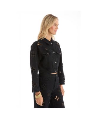 Women's Kaia Pearl Jean Jacket - Black