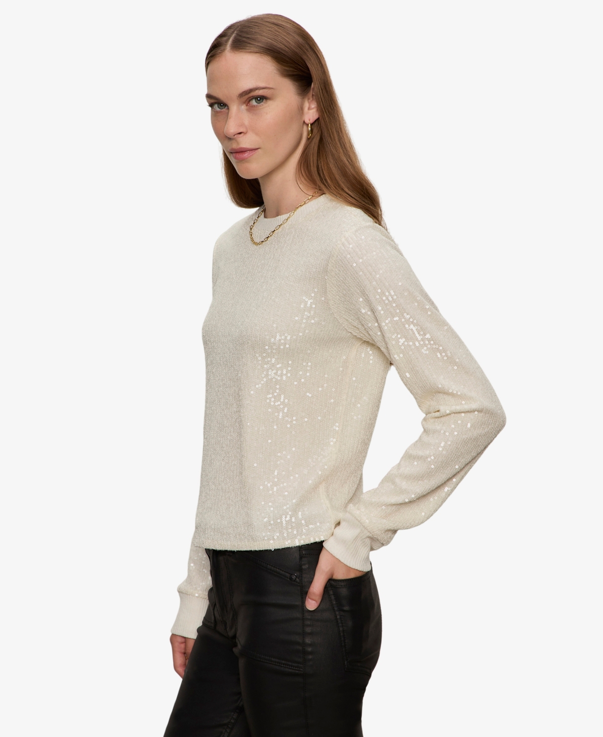 Sanctuary Women's Sparkle Together Sequin Top In Gray
